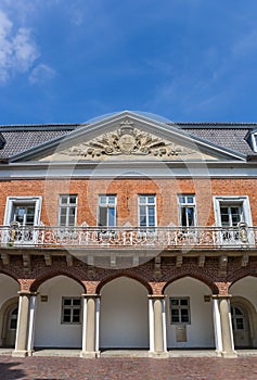 Front of the Marstall building in the historical center of Aurich photo
