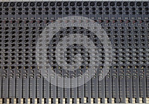 Front mixer panel with many cursor