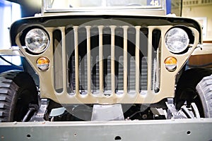 Front of old american jeep