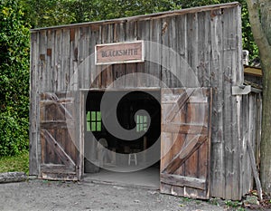 Front of an old blacksmith shop