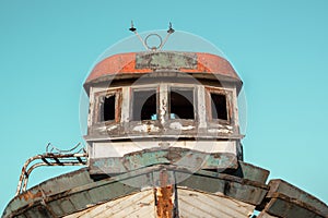 Front of an old boat