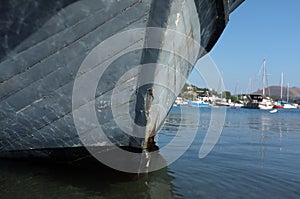 Front of an old boat