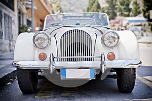 Front of an old car