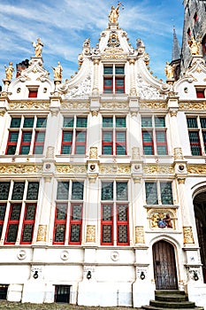 The front of the Old Chancellery at Burg square in Bruges photo