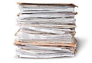 In Front Old Files In Stack