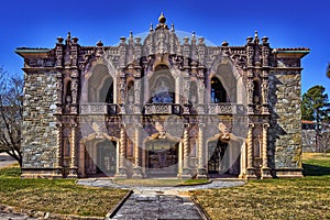 Front of Old Medieval abbey