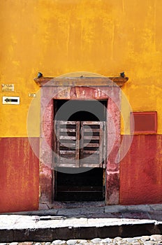 Front of an old mexican cantina - bar photo