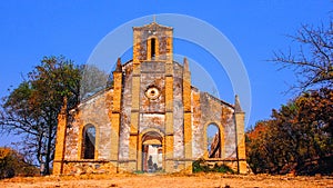 Front of old roman catholic church