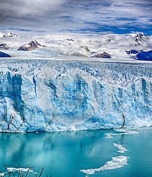 Front of Perito Moreno Glacier at Los Glaciares National Park N.P. Argentina