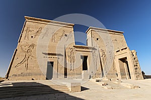 Front of Philae Temple in Aswan, Egypt