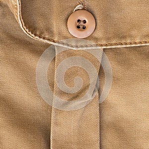 Front pocket on brown shirt textile texture