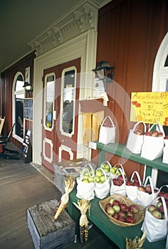 Front porch of Vermont Country Store in Rockingham, VT