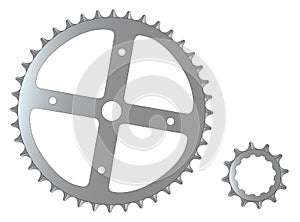 Front And Rear Isolated Bicycle Cogs