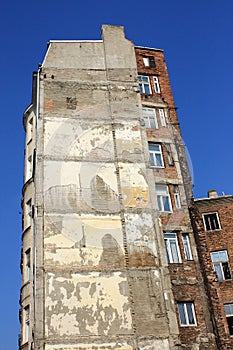 Front of rundown building