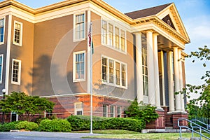 Front of school building