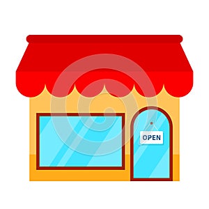 Front Shop Store Exterior Building Icon PNG Illustration
