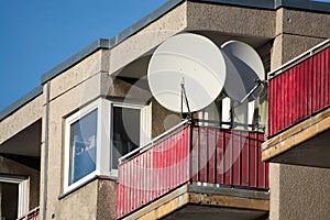 Front Side of a House with Balconies