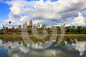 Front side of main complex Angkor Wat, Cambodia