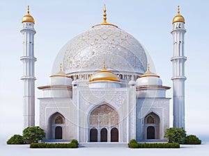 The front side of the mosque, ai generator photo