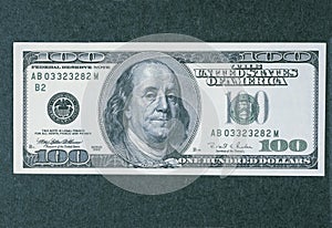 Front side of the new 100 dollar bill