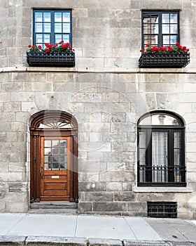 Front of a Stone Home in Quebec