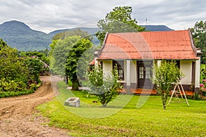 Front of a Stone House Farm