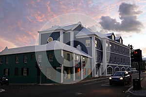 Front Street at night - Hamilton, Bermuda