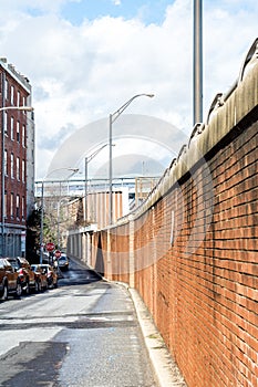 Front street and retaining wall