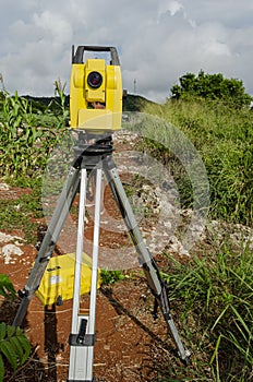 Front Of Surveyor`s Theodolite