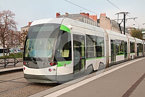 Front of Tram in Nantes, France