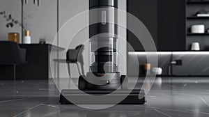 The front of the vacuum cleaner features adjustable settings for different floor types ensuring the perfect suction and
