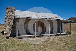 Front verandah of Brayshaws Pioneer hut in Namadgi National Park