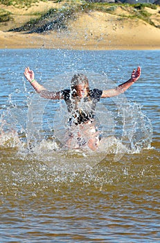 Beach girl on summer holidays