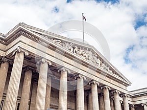 Front view of British museum building