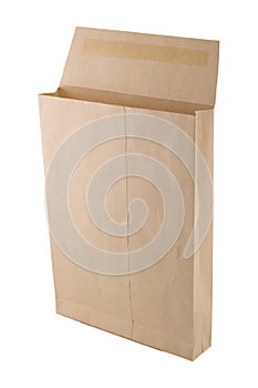 Front view of brown envelope document