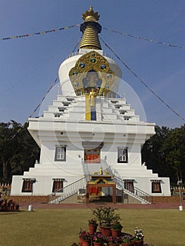 Front view of Buddha temple dehradun