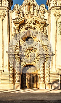 Front view of Casa del Prado building in Balboa Park