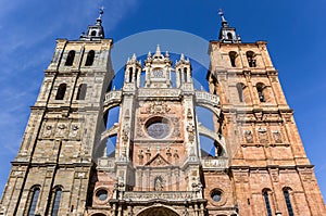 Front view of the cathedral of Astorga