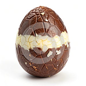 Front view choco egg isolated on white background