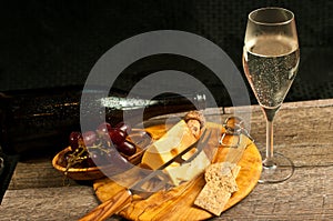 Food pairings for a french wine tasting event photo