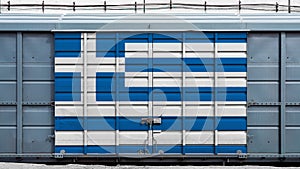 Front view of a container train