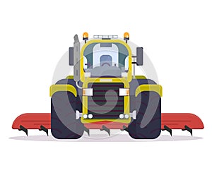 Front view of cultivator tractor photo