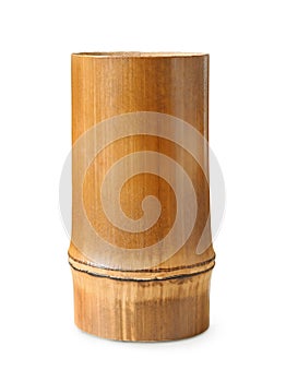 Front view of natural bamboo cup