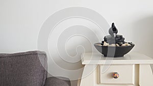 Decortative zen water fountain photo
