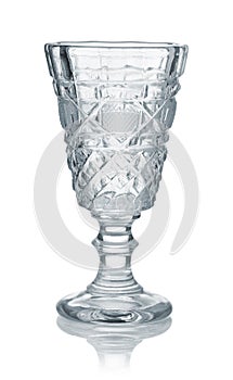 Empty crystal cordial glass