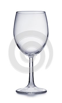 Front view of empty wine glass