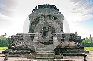 Front View and Entrance of Candi Mendut Mendut Temple in Magelang, Central Java, Indonesia 25 December 2019