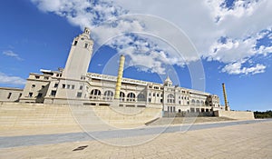 Front view of Estadi Olimpic Lluis Companys in Barcelona