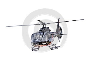 Front view helicopter isolated photo