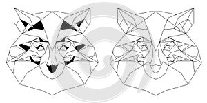 Front View of fox head triangular icon